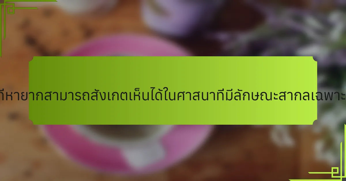 ลักษณะที่หายากสามารถสังเกตเห็นได้ในศาสนาที่มีลักษณะสากลเฉพาะคืออะไร?