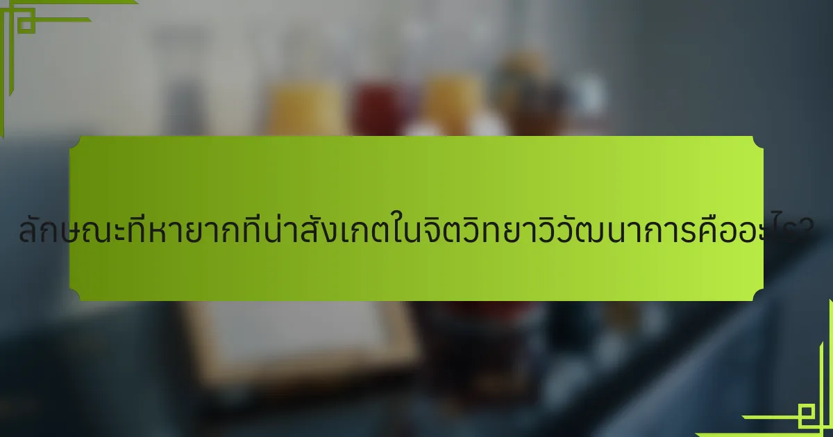 ลักษณะที่หายากที่น่าสังเกตในจิตวิทยาวิวัฒนาการคืออะไร?
